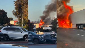 Tesla Semi Catches Fire on the Highway [VIDEOS]