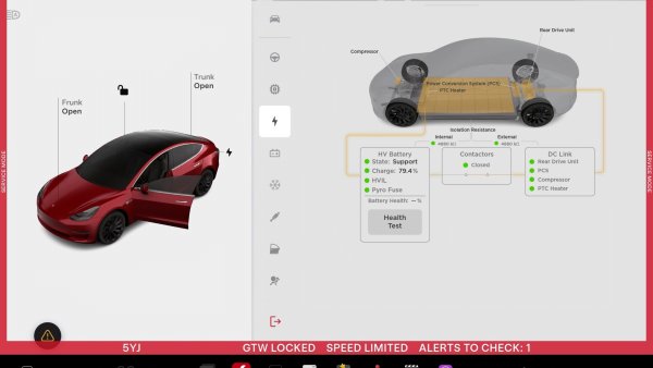 Tesla Quietly Removes Battery Health Test for Many in Update 2025.26