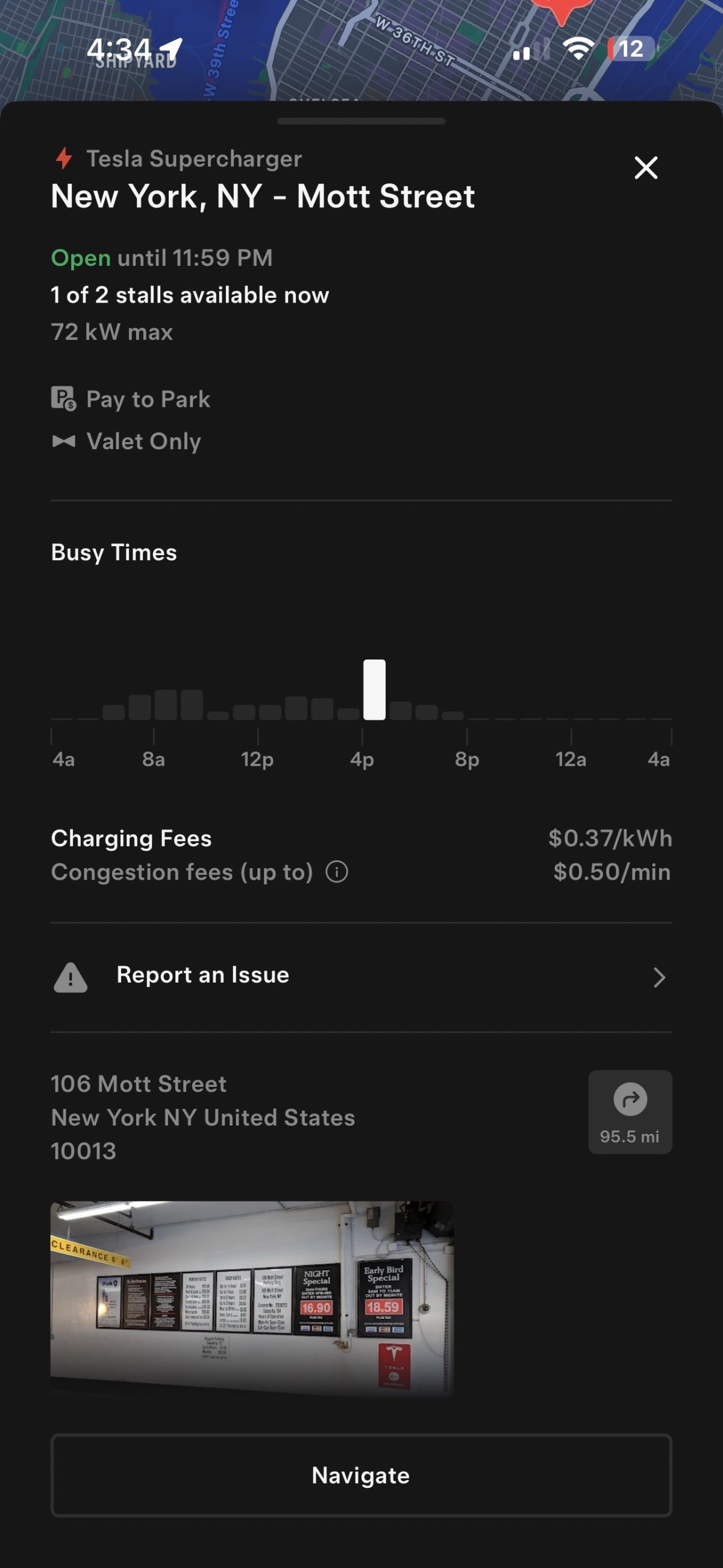 Tesla Supercharger Details feature in update 4.47.0