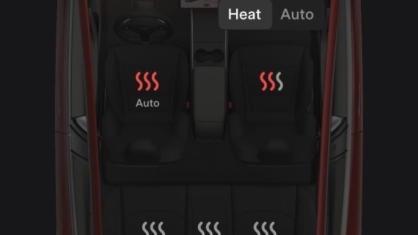 Tesla adds automatic seat temperature to the Tesla app