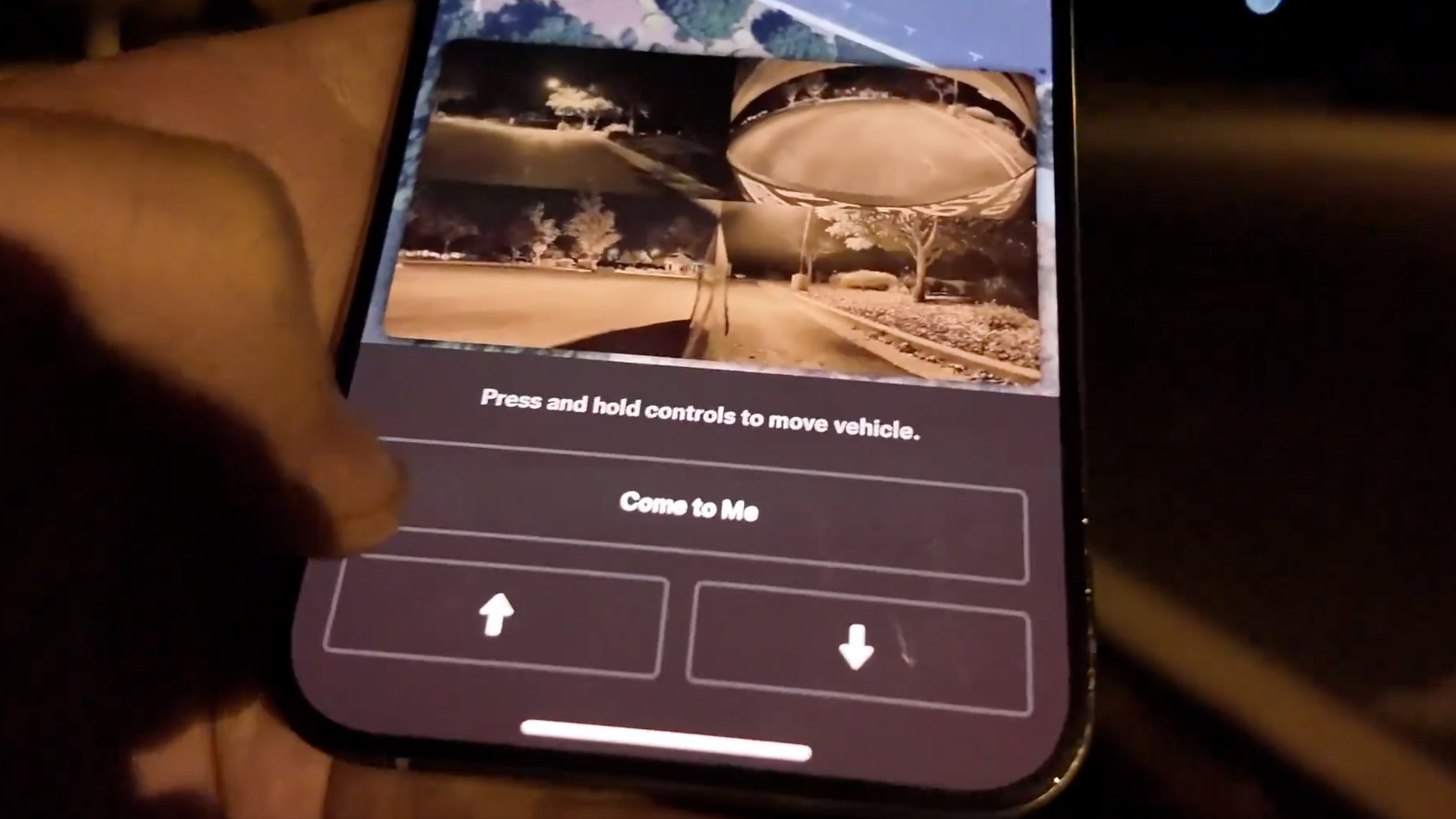 Tesla Smart Summon Without Holding Button feature in update 4.44.5
