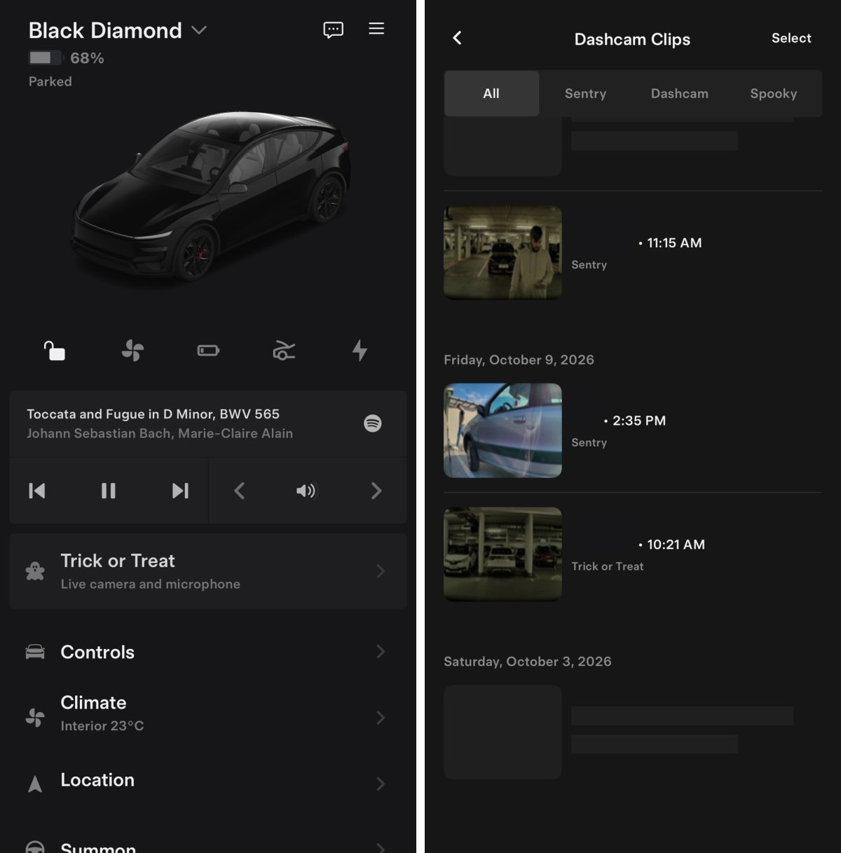 Tesla Treat or Treat Mode feature in update 4.61.6