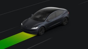 Tesla App Now Includes Rainbow Road Easter Egg
