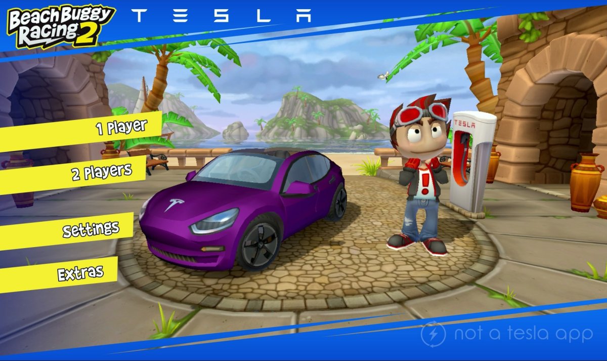 Tesla's Colorizer feature even applies in the Beach Buggy Racing game