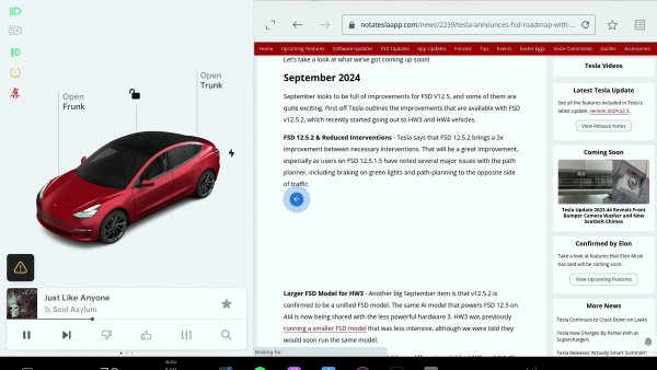 Tesla Adds Ability to Swipe Left and Right in Browser