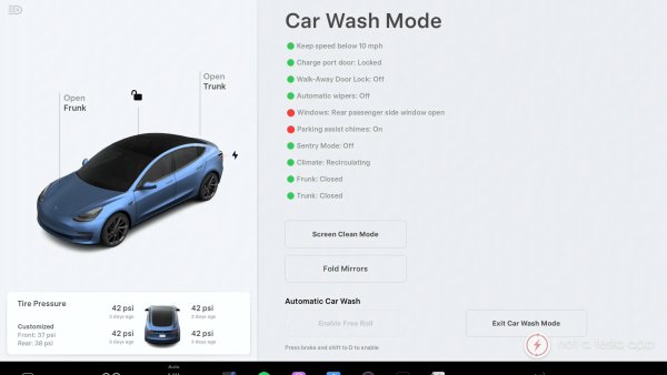 Tesla Adds 'Car Wash Mode' Open Window Alerts In Update 2025.26