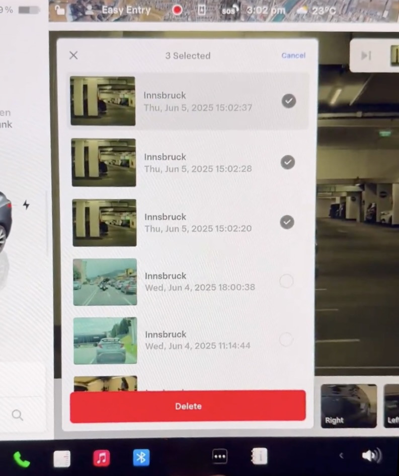 Tesla Improvement to Dashcam Viewer feature in update 2025.20.3