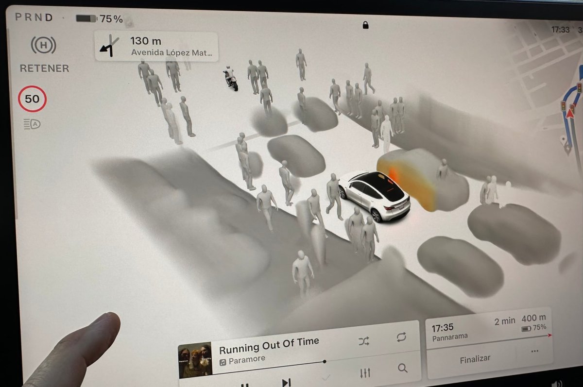 High-fidelity park assist is limited to vehicles with MCU 3