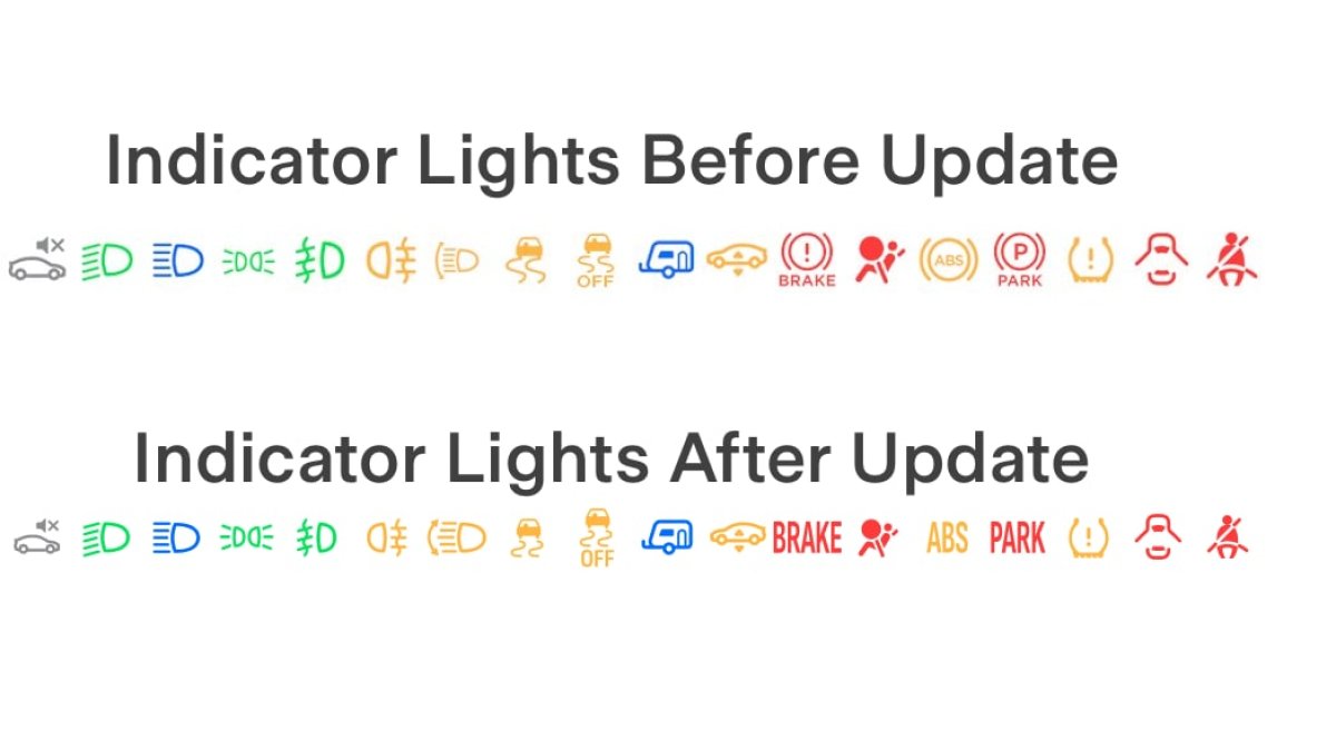 Tesla is changing the indicator lights in their vehicles