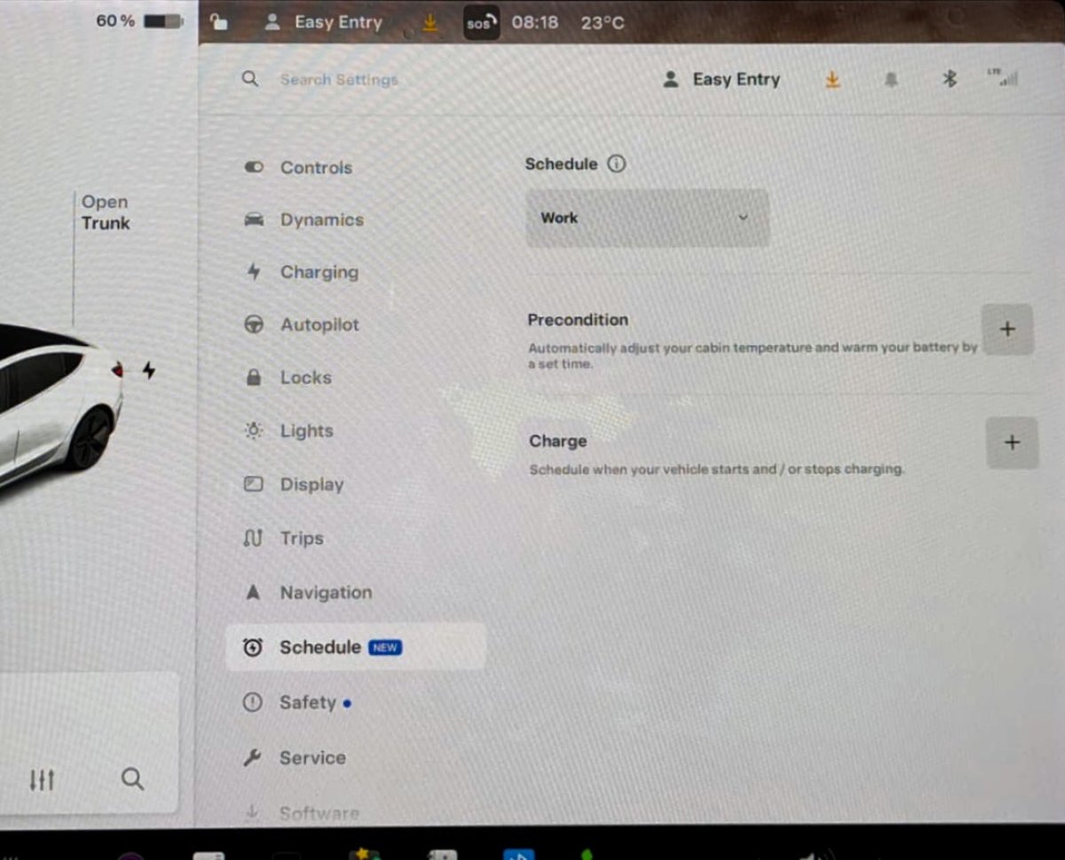 The new Schedule options in settings