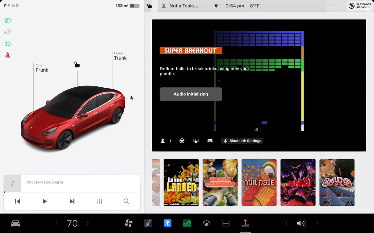 Tesla Atari games have been removed for AMD-based vehicles