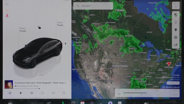 Tesla Weather Features: Weather at Destination, Details and Radar Overlay