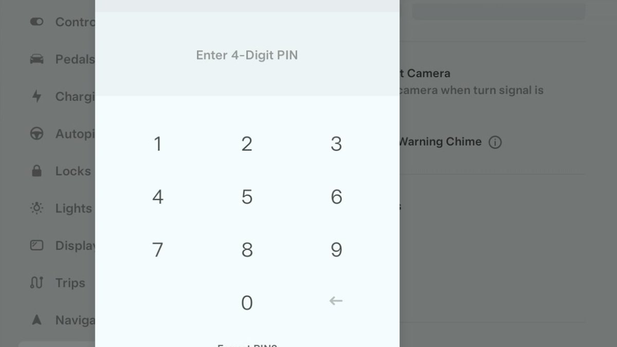 The PIN to drive menu adds another layer of security