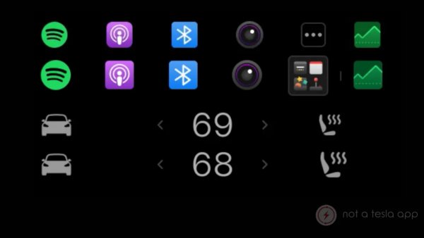 A Closer Look at Tesla's Larger Spring Update Icons and How Much Bigger They Are