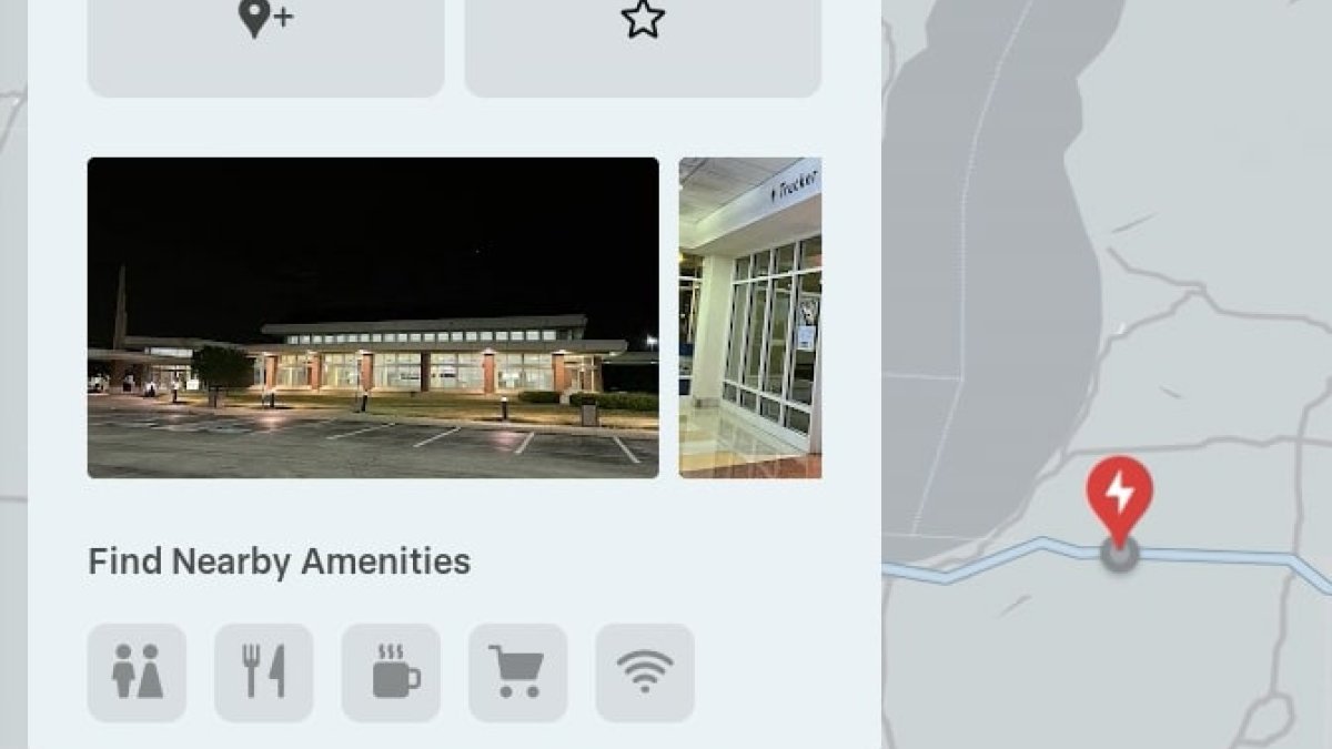 You can now tap a Supercharger's amenities icons